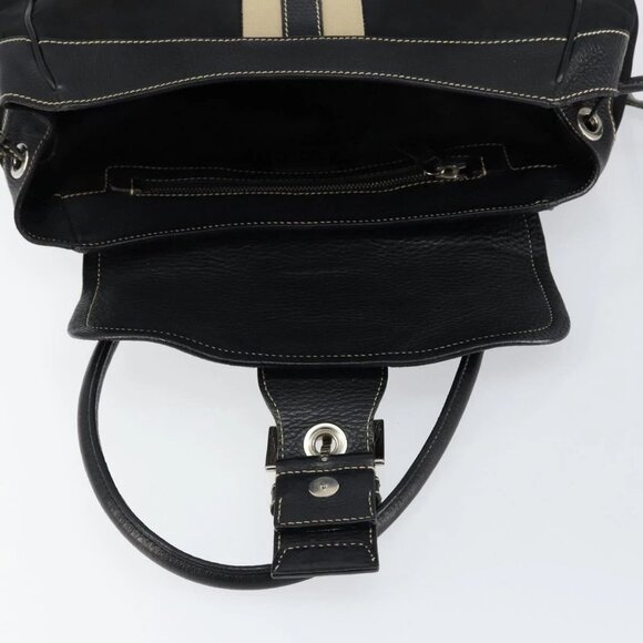 PRADA Shoulder Bag Nylon Leather Black Silver Auth am9430 - Picture 11 of 16
